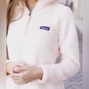 pink patagonia fleece pullover